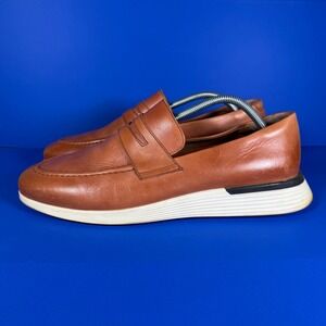 Wolf & Shepherd Men's 12 Crossover Loafers Brown Leather Slip On Dress Shoes